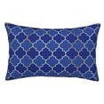 thumbnail image 1 of Disketp Pillow Covers Blue Gold Grid Lantern Pattern Throw Pillow Case Cushion Covers,Cushion For Bedroom,Couch,Home-14"X20", 1 of 9