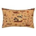 thumbnail image 1 of Disketp Pillow Covers Brown Mushrooms Pattern Throw Pillow Case Cushion Covers,Cushion For Bedroom,Couch,Home-20"X30", 1 of 9