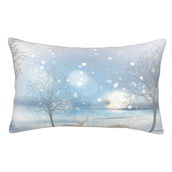 Disketp Pillow Covers Christmas Deer Pattern Throw Pillow Case Cushion Covers,Cushion For Bedroom,Couch,Home-14"X20"