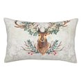 thumbnail image 1 of Disketp Pillow Covers Classy Deer Pattern Throw Pillow Case Cushion Covers,Cushion For Bedroom,Couch,Home-14"X20", 1 of 9
