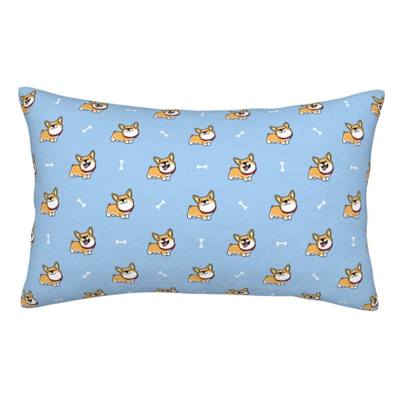 Disketp Pillow Covers Corgi Dog Pattern Throw Pillow Case Cushion Covers,Cushion For Bedroom,Couch,Home-14"X20"