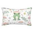 thumbnail image 1 of Disketp Pillow Covers Frog And Mushrooms Pattern Throw Pillow Case Cushion Covers,Cushion For Bedroom,Couch,Home-14"X20", 1 of 8