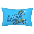 thumbnail image 1 of Disketp Pillow Covers Fun Riding Dinosaur Pattern Throw Pillow Case Cushion Covers,Cushion For Bedroom,Couch,Home-14"X20", 1 of 9