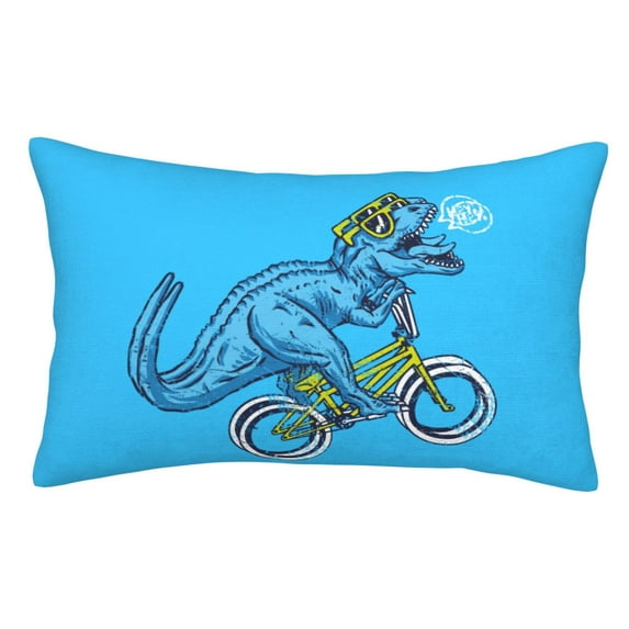 Disketp Pillow Covers Fun Riding Dinosaur Pattern Throw Pillow Case Cushion Covers,Cushion For Bedroom,Couch,Home-14"X20"