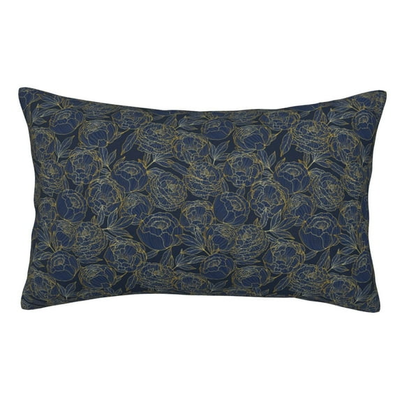 Disketp Pillow Covers Golden Peonies Pattern Throw Pillow Case Cushion Covers,Cushion For Bedroom,Couch,Home-20"X30"