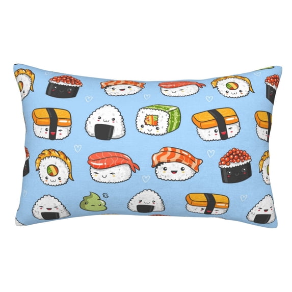 Disketp Pillow Covers Kawaii Sushi (2) Pattern Throw Pillow Case Cushion Covers,Cushion For Bedroom,Couch,Home (Pillow core not included)-20"X30"