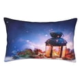 thumbnail image 1 of Disketp Pillow Covers Lantern On Snow Pattern Throw Pillow Case Cushion Covers,Cushion For Bedroom,Couch,Home-14"X20", 1 of 9