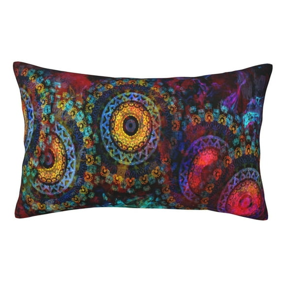 Disketp Pillow Covers Mandala Colorful Pattern Throw Pillow Case Cushion Covers,Cushion For Bedroom,Couch,Home-16"X24"