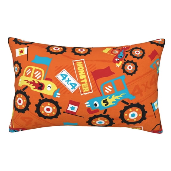 Disketp Pillow Covers Monster Truck Pattern Throw Pillow Case Cushion Covers,Cushion For Bedroom,Couch,Home-14"X20"