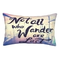 thumbnail image 1 of Disketp Pillow Covers Not All Those Who Wander Are Lost Pattern Throw Pillow Case Cushion Covers,Cushion For Bedroom,Couch,Home-16"X24", 1 of 9