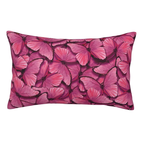 Disketp Pillow Covers Pink Butterfly Pattern Throw Pillow Case Cushion Covers,Cushion For Bedroom,Couch,Home-20"X30"