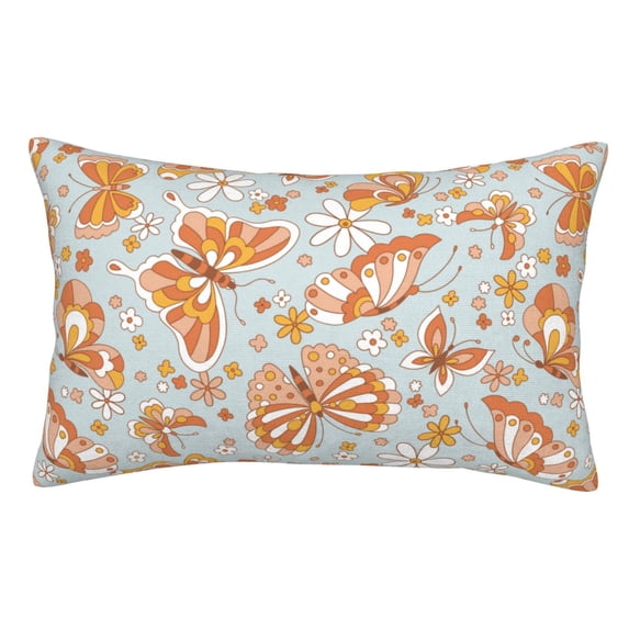 Disketp Pillow Covers Retro Floral Butterfly Pattern Throw Pillow Case Cushion Covers,Cushion For Bedroom,Couch,Home-16"X24"