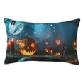 thumbnail image 1 of Disketp Pillow Covers Spooky Halloween Pattern Throw Pillow Case Cushion Covers,Cushion For Bedroom,Couch,Home-20"X30", 1 of 9