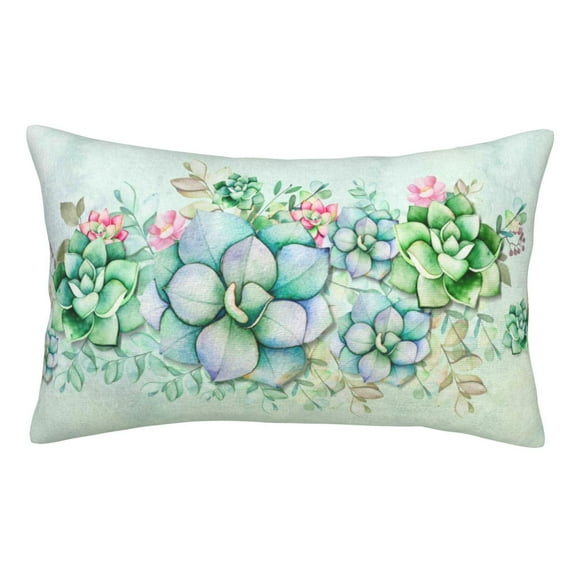 Disketp Pillow Covers Succulent Pattern Throw Pillow Case Cushion Covers,Cushion For Bedroom,Couch,Home (Pillow core not included)-20"X30"