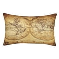 thumbnail image 1 of Disketp Pillow Covers Vintage Map Of The World Pattern Throw Pillow Case Cushion Covers,Cushion For Bedroom,Couch,Home (Pillow core not included)-16"X24", 1 of 9
