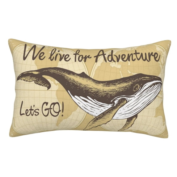 Disketp Pillow Covers We Live For Adventure Pattern Throw Pillow Case Cushion Covers,Cushion For Bedroom,Couch,Home-14"X20"