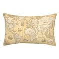 thumbnail image 1 of Disketp Pillow Covers World Map Pattern Throw Pillow Case Cushion Covers,Cushion For Bedroom,Couch,Home (Pillow core not included)-16"X24", 1 of 9