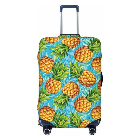 Disketp Pineapple Elastic Travel Luggage Cover Travel Suitcase Protective Cover For Trunk Case Apply To 18''-32'' Suitcase Cover-Large