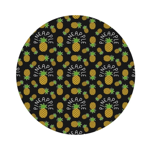 Disketp Pineapple Funny Coasters,4 Pcs Leather Coasters With Holder, Perfect Housewarming Hostess Gifts,Protect Furniture From Water Marks Scratch And Damage