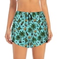 thumbnail image 1 of Disketp Pineapple Sea Turtle Print Women's Shorts Workout Shorts for Athletic Gym Running Shorts with Phone Pockets, 1 of 8
