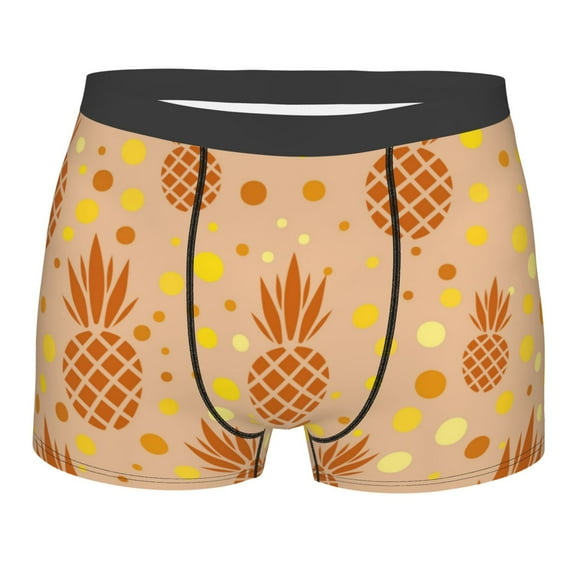 Disketp Pineapples Men'S Boxer Briefs,Soft And Breathable Cotton Underwear With Comfortflex Waistband