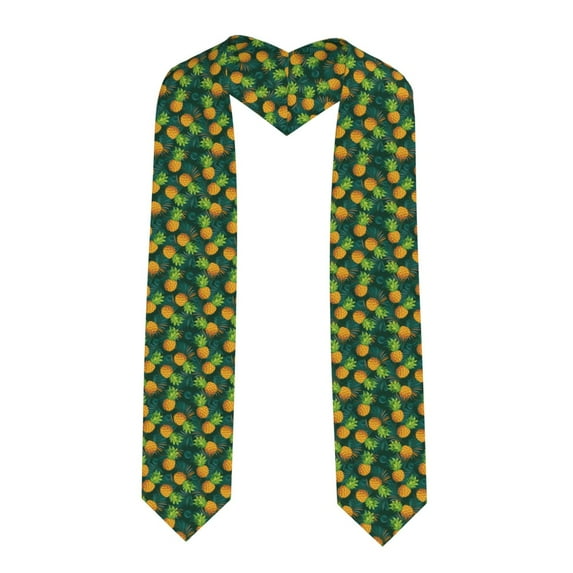 Disketp Pineapples with Palm Leaves Graduation Stole Class of 2024 Customized Congratulations Sash ,Unisex, 72"