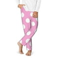 thumbnail image 1 of Disketp Pink And White Polka Dot for Teenagers' Pajama Pants ,Lounge Pants Teen joggers Ideal for Home, School, or Sports-Medium, 1 of 6