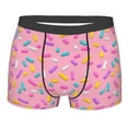thumbnail image 1 of Disketp Pink Donut Men'S Boxer Briefs,Soft And Breathable Cotton Underwear With Comfortflex Waistband, 1 of 8