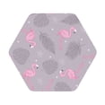 thumbnail image 1 of Disketp Pink Flamingo (2) Funny Coasters,4 Pcs Leather Coasters With Holder, Perfect Housewarming Hostess Gifts,Protect Furniture From Water Marks Scratch, 1 of 9