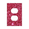 thumbnail image 1 of Disketp Pink Glitter Decorator Light Switch or Receptacle Outlet Wall Plate Decorator Wall Plate Child Safe Outlet Cover-Style S, 1 of 6