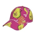 thumbnail image 1 of Disketp Pink Green Avocado Print Baseball Caps For Outdoor Sports Fashion Casual Outdoor Caps Men Women, 1 of 9