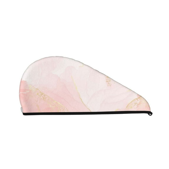 Disketp Pink Marble Microfiber Hair Towel Wrap,Hair Drying Towel With Button,Towel Turban,Head Towel To Dry Hair Quickly For Girls And Women