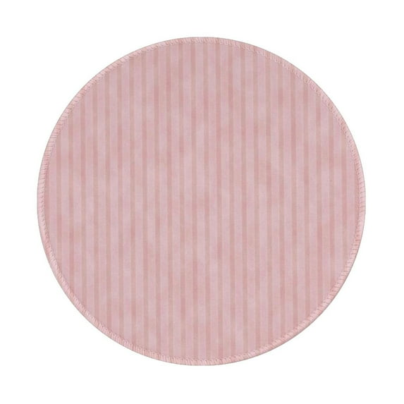 Disketp Pink Stripes Small Mouse Pad 7.9x7.9 Inches,Washable Round Mousepad For Office Laptop Computer,Non-Slip Rubber Base Mouse Pads For Wireless Mouse