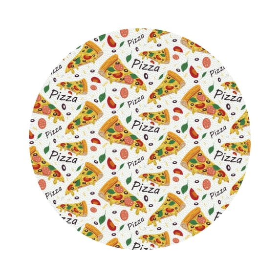 Disketp Pizza Slices Funny Coasters,6 Pcs Leather Coasters with Holder, Perfect Housewarming Hostess Gifts,Protect Furniture from Water Marks Scratch and Damage
