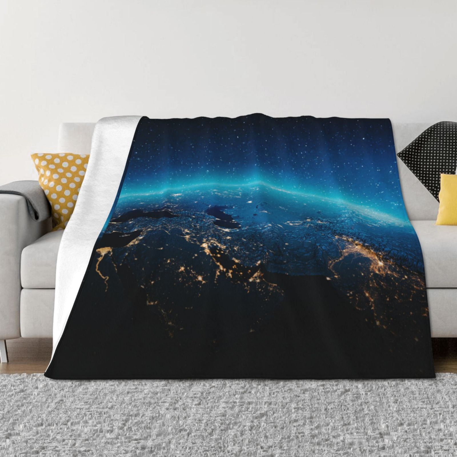 Disketp Planet Earth Flannel Blankets - Thick and Warm Blanket for ...