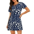thumbnail image 1 of Disketp Plant for Womens Short Sleeve Sleepshirt Scoopneck Cute Nightdress Comfy Nightgown, 1 of 6