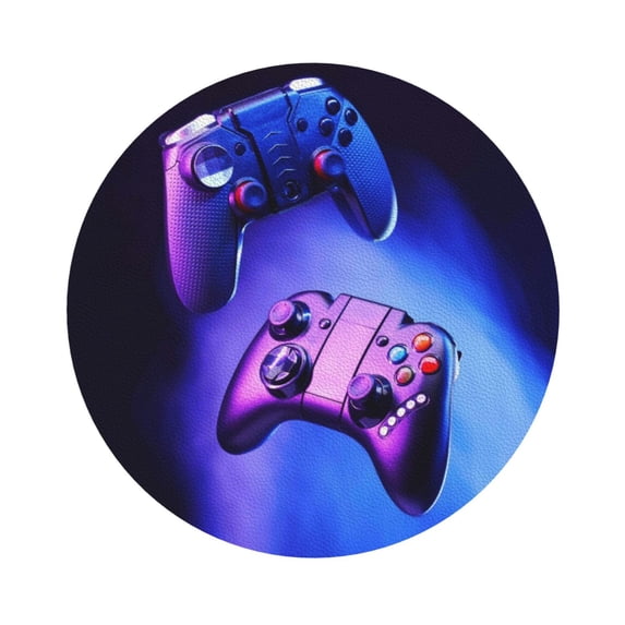 Disketp Play Gaming Funny Coasters,4 Pcs Leather Coasters With Holder, Perfect Housewarming Hostess Gifts,Protect Furniture From Water Marks Scratch