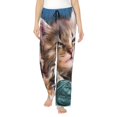 thumbnail image 1 of Disketp Playful Cat Print Women'S Comfy Pajama Pants Casual Drawstring Palazzo Lounge Wide Leg Pants, 1 of 9