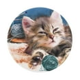 thumbnail image 1 of Disketp Playful Cat Small Mouse Pad 7.9x7.9 Inches,Washable Round Mousepad For Office Laptop Computer,Non-Slip Rubber Base Mouse Pads For Wireless Mouse, 1 of 9