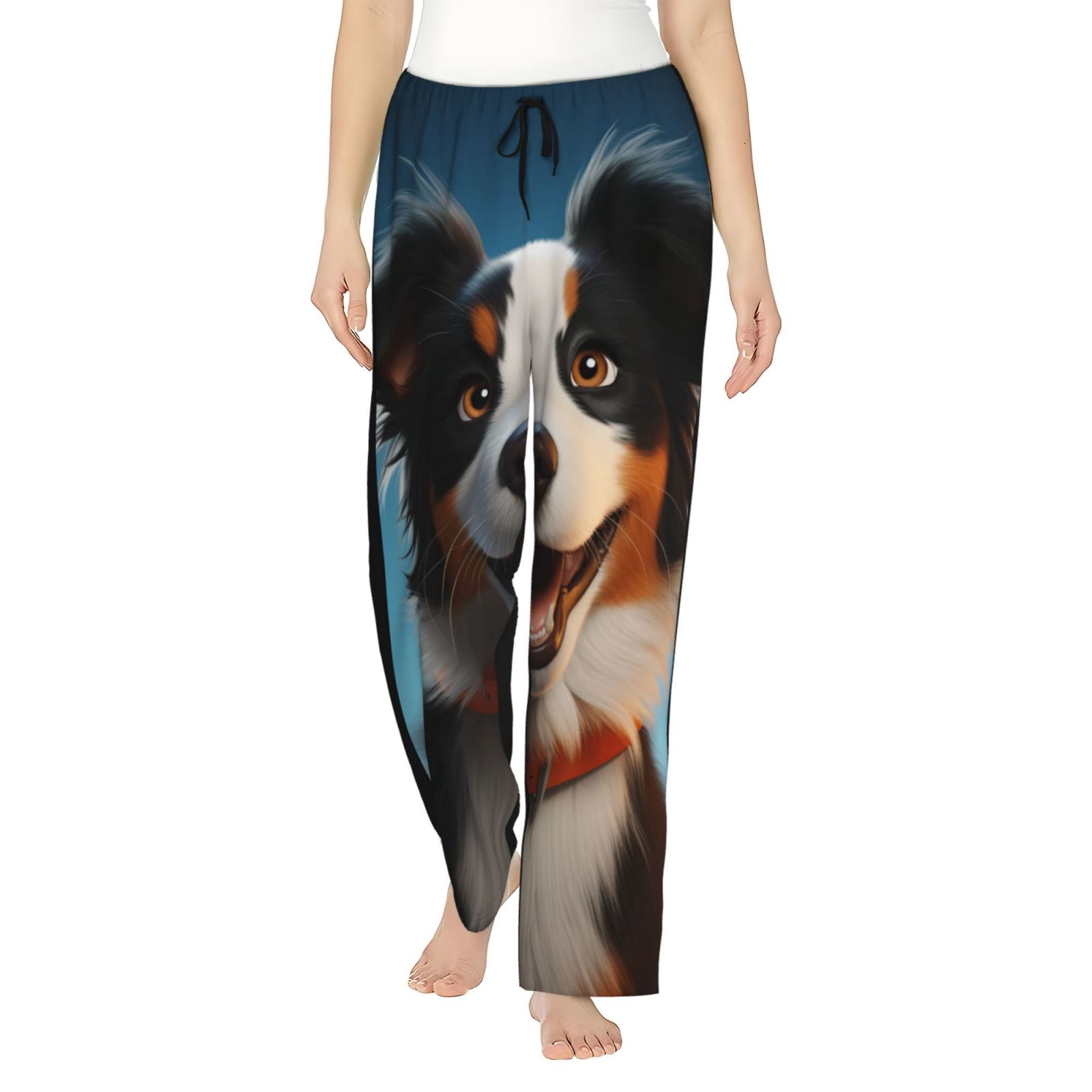 Retro Ruff Love - Dog Pajama with Black Neck & Trim/Sleeves