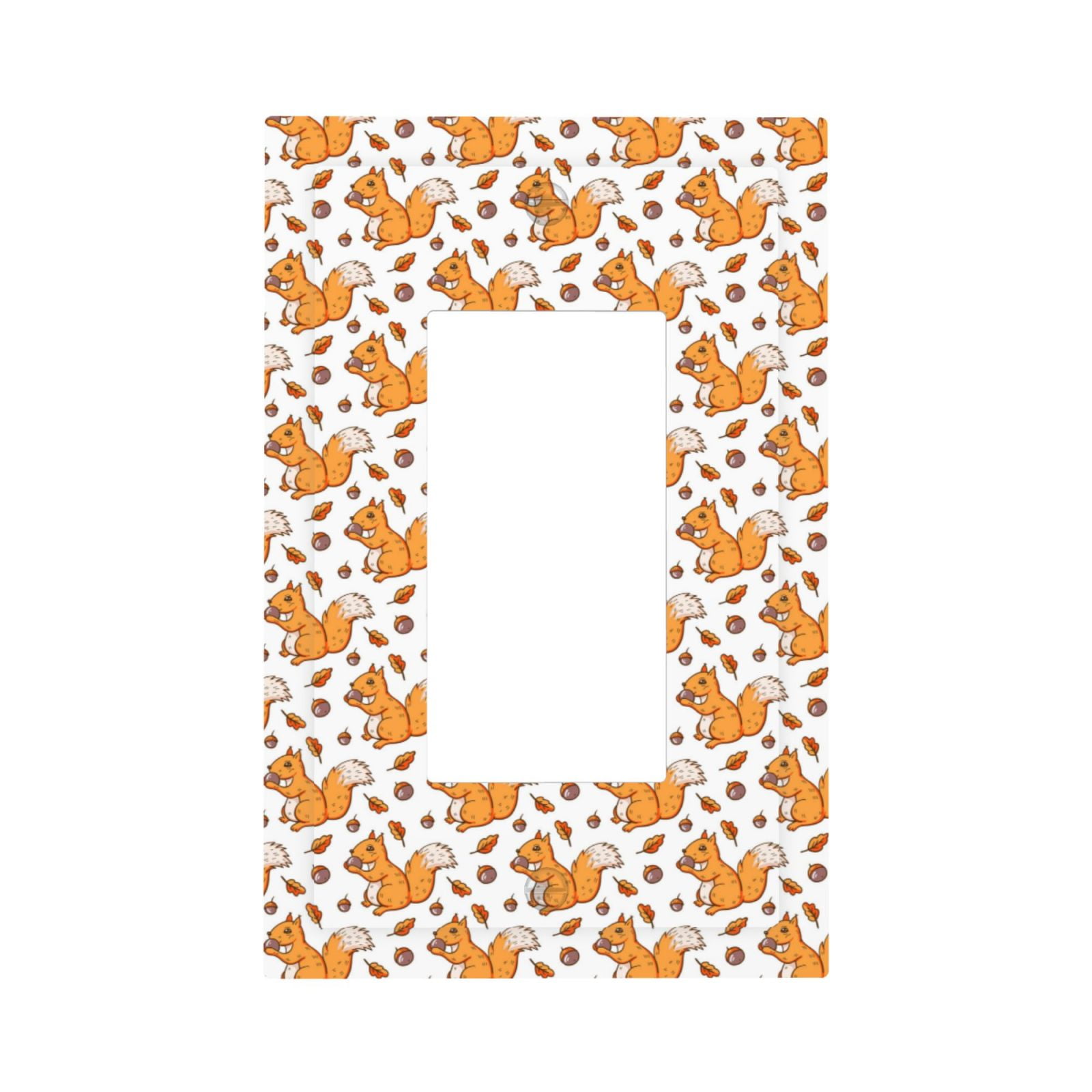 Disketp Playful Squirrel Autumn Decorative Light Switch or Outlet Wall