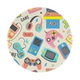 thumbnail image 1 of Disketp Playing Video Games Small Mouse Pad 7.9x7.9 Inches,Washable Round Mousepad For Office Laptop Computer,Non-Slip Rubber Base Mouse Pads For Wireless Mouse, 1 of 8