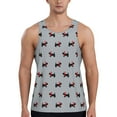 Disketp Polka Dot Christmas Dog Men's Workout Tank Tops Sleeveless Gym
