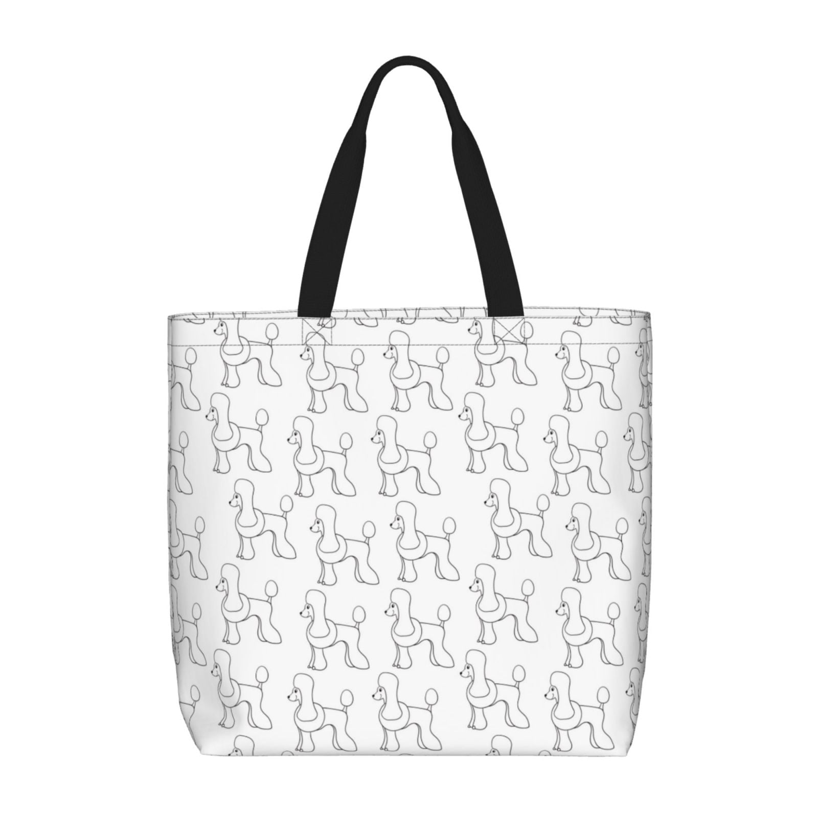 Standard Poodle Canvas Tote Bag Dog Grocery Bag Poodle Mom Beach Bag