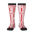 thumbnail image 1 of Disketp Popcorn 1 Print Unisex Contrast Color Stockings Lightweight Breathable Ventilation Ankle Contrast Color Stockings, Contrast Color Stockings for Daily, 1 of 6