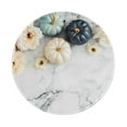 thumbnail image 1 of Disketp Pumpkin And White Marble Small Mouse Pad 7.9x7.9 Inches,Washable Round Mousepad For Office Laptop Computer,Non-Slip Rubber Base Mouse Pads For Wireless Mouse, 1 of 9