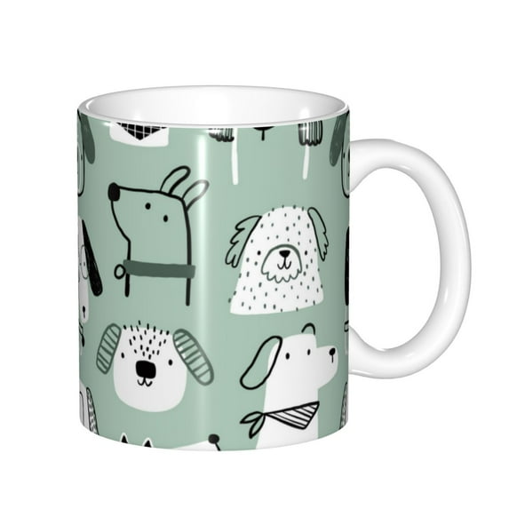 Disketp Puppy Large Coffee Mug with Handle Tea Cup Novelty Coffee Cup for Men Women Office Work
