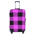 thumbnail image 1 of Disketp Purple Black Buffalo Plaid Elastic Travel Luggage Cover Travel Suitcase Protective Cover For Trunk Case Apply To 18''-32'' Suitcase Cover (Luggage not included)-Medium, 1 of 9