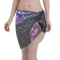 thumbnail image 1 of Disketp Purple-Eyed Floral Leopard Women Swimsuit Cover Up Short Chiffon Summer Beach Sarong Bikini Wrap Skirt Bathing Suit, 1 of 5