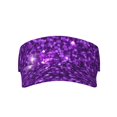 thumbnail image 1 of Disketp Purple Glitter Sun Visors for Women Men Unisex Tennis Golf Visor Hat Adjustable Summer Hats Sport Outdoor Visor Hat UV Protection Cap, 1 of 8